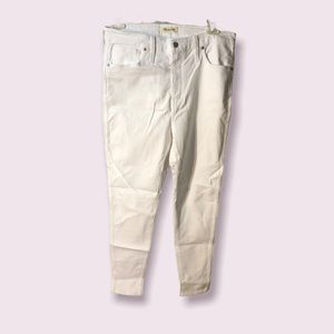 Madewell High Rise Skinny White Jeans 33